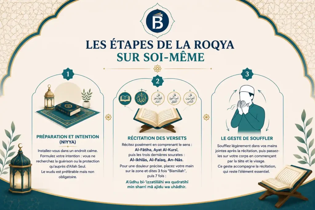 Les trois étapes pour pratiquer la roqya soi-même
