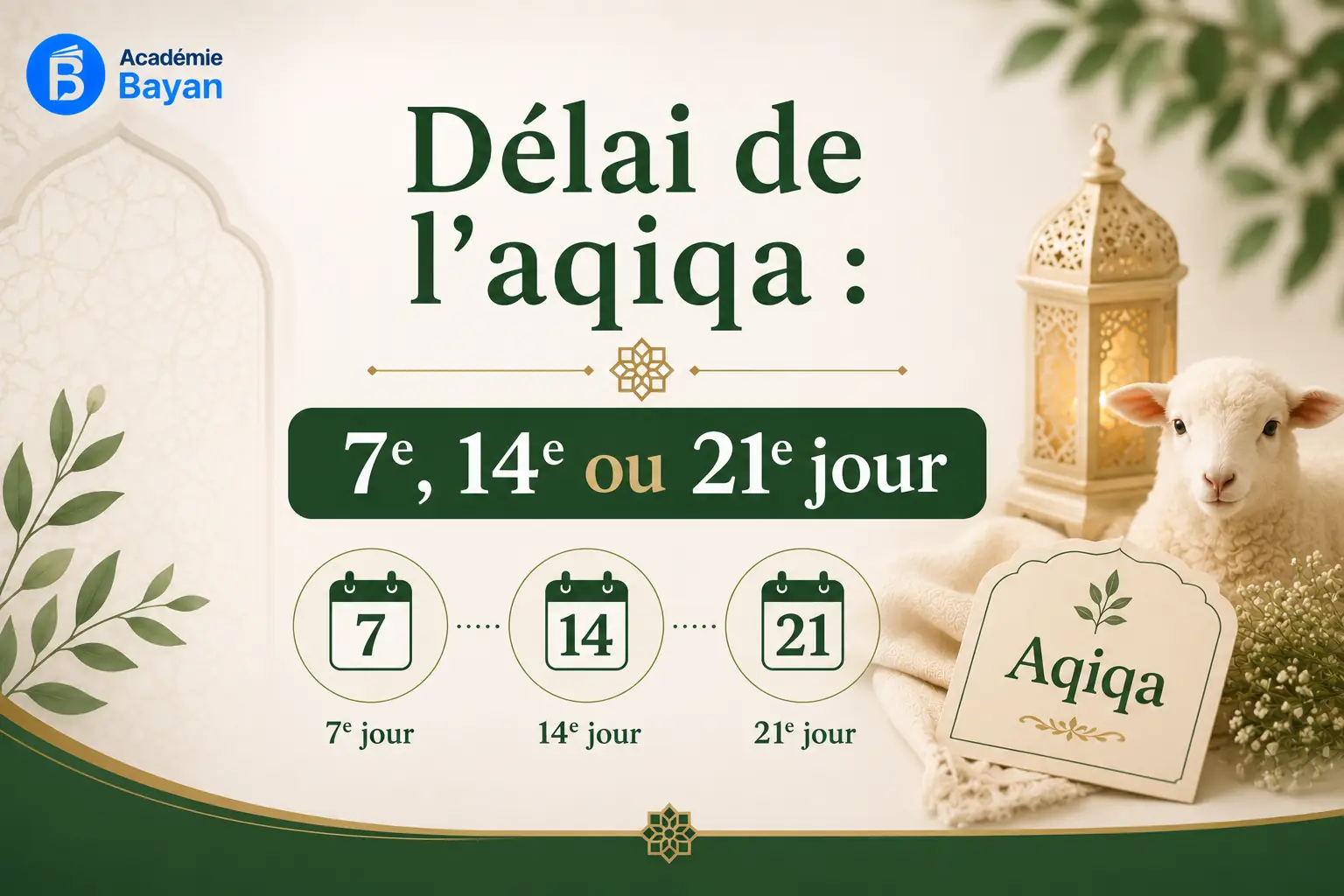 You are currently viewing Quand faire l&rsquo;Aqiqa ? Le délai des 7, 14 ou 21 jours