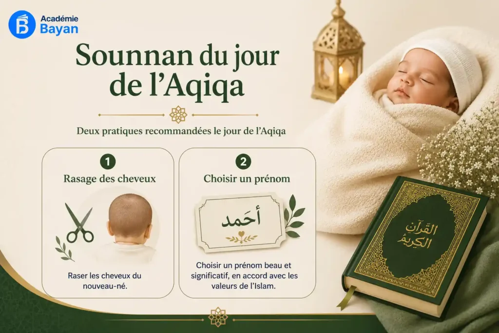 Les sounnan du jour de l'aqiqa : prenom et rasage