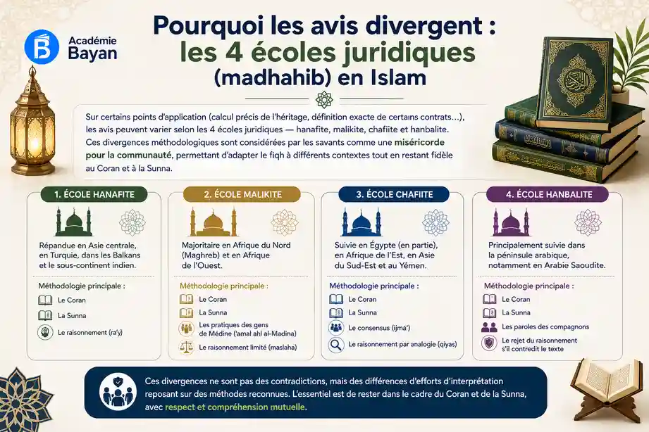 You are currently viewing Les 4 écoles juridiques (madhahib) en Islam