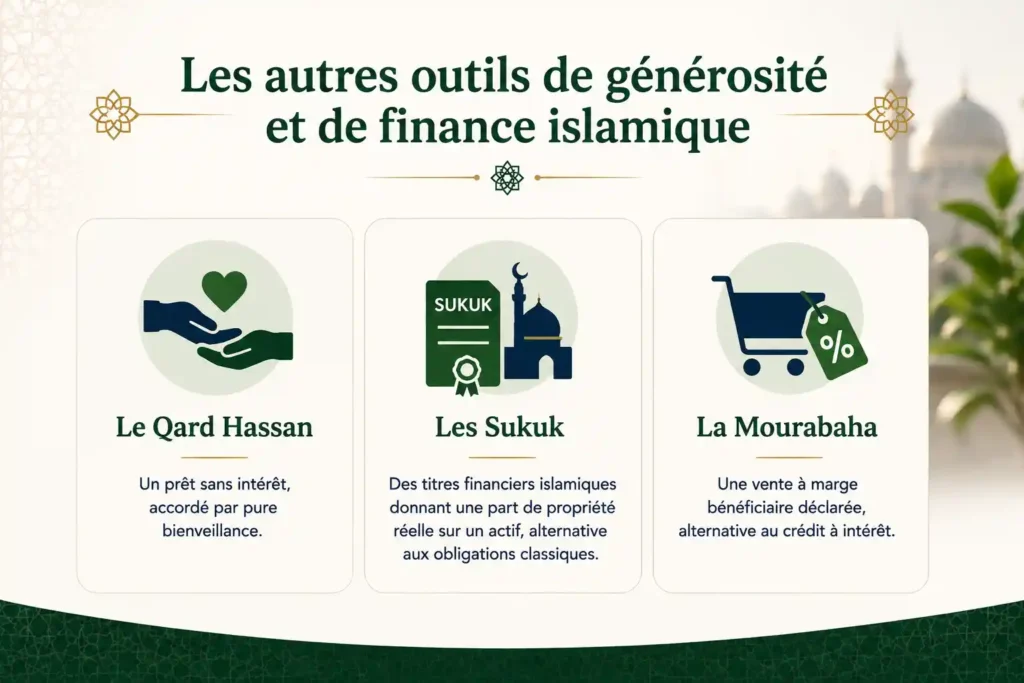 Les outils de générosité et de finance islamique liés à la Zakat