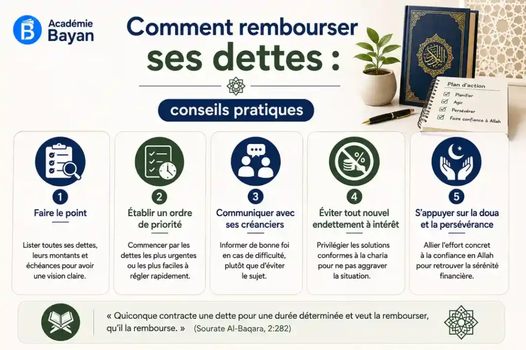 Conseils pratiques pour rembourser ses dettes selon l'islam