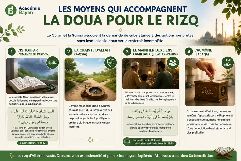 Les moyens qui multiplient le rizq