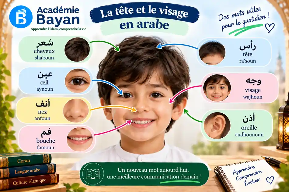 La tête et le visage en arabe