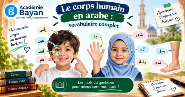 Le corps humain en arabe, vocabulaire complet