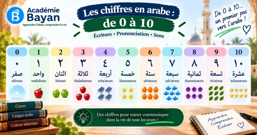 Chiffres arabes-indiens de 0 à 10