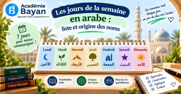 Les jours de la semaine en arabe