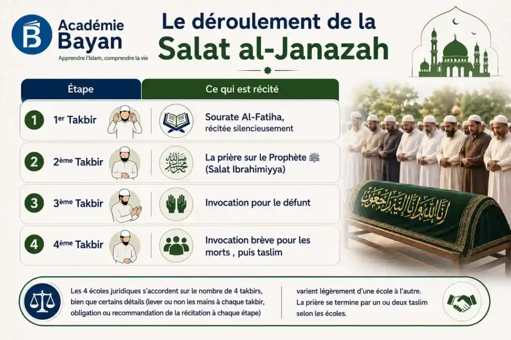Les 4 takbirs de la prière funéraire