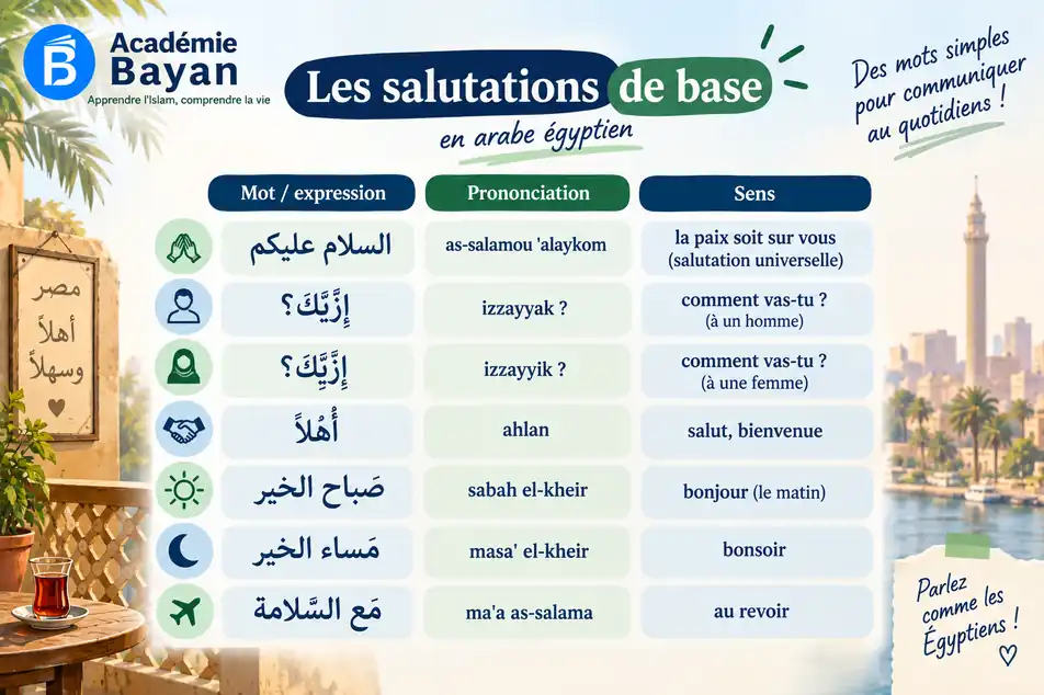 Salutations en arabe égyptien