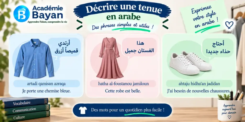Décrire une tenue en arabe