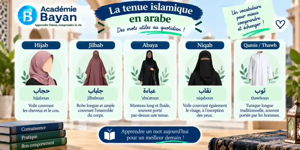 Vocabulaire de la tenue islamique en arabe